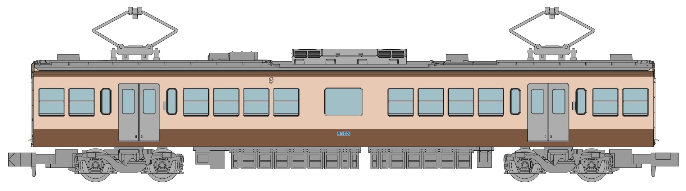 ❤️新品❤️廃盤❤️激レア物セット★鉄コレ ６０００系 ６００１号編成　３両 鉄コレ 名古屋鉄道6000系（白帯復刻・6011編成）2両セット