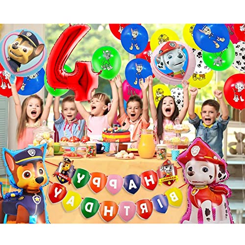 Palloncini Paw dog Compleanno Set,Banner