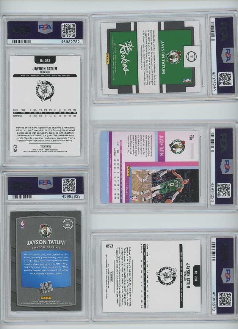 2017-18 Panini Jayson Tatum #3 Donruss Optic The Rookies Jason Tatum Boston Celtics ROOKIE RC GEM MINT PSA 10 Graded NBA Basketball Card