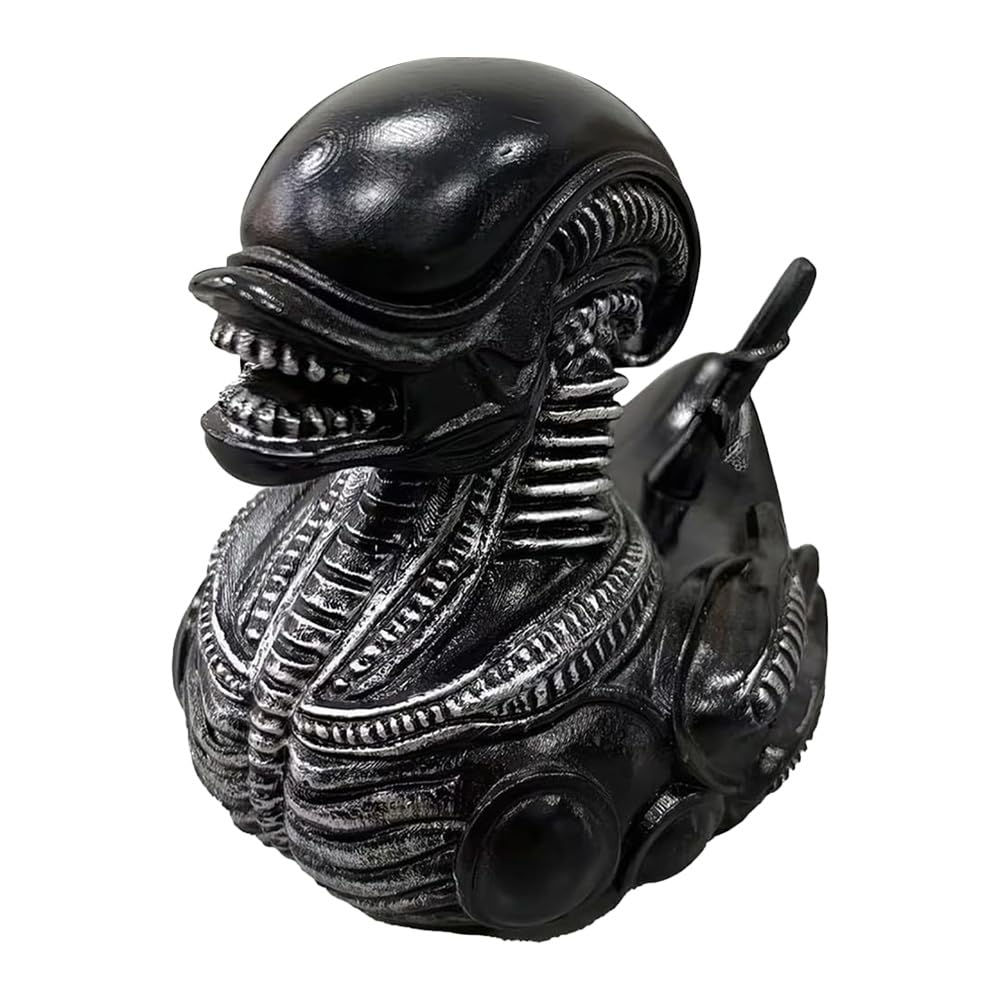 Pufei Resin Alien Duck Gothic Gifts Unique Collectibles Home Office Desktop Decor (A)