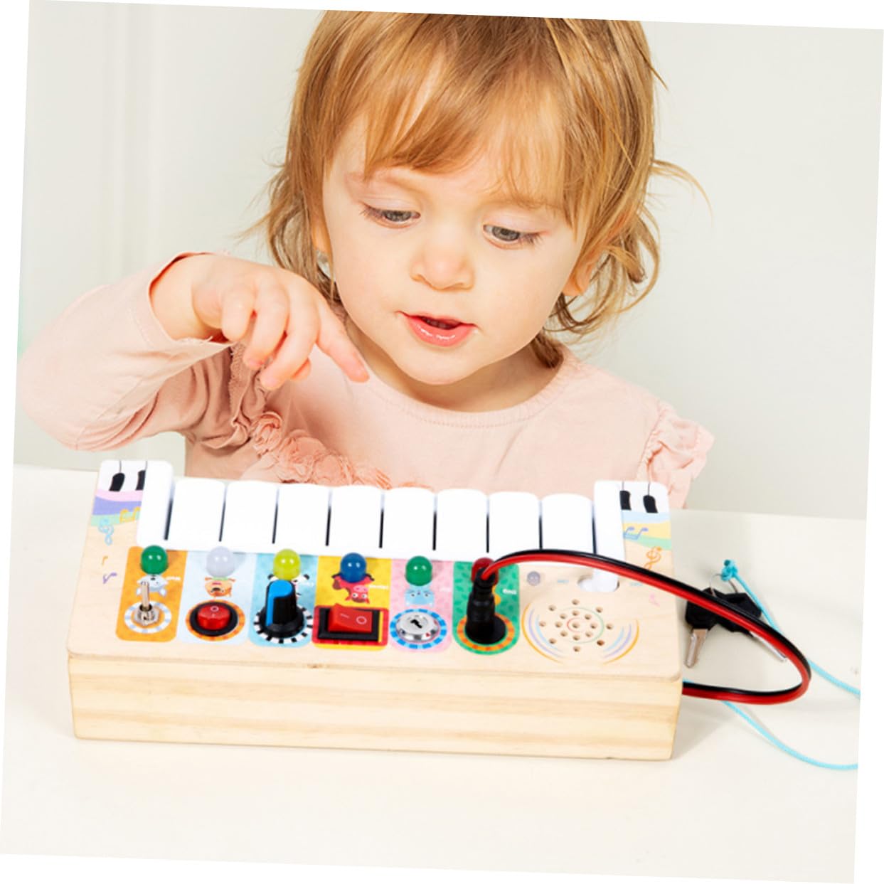 Juguete Musical LED Bordes Suaves y Seguro para para Niños de Madera Accesorio Ligero Adecuado para Aprender Música en Exteriores Aprender Música en Exteriores