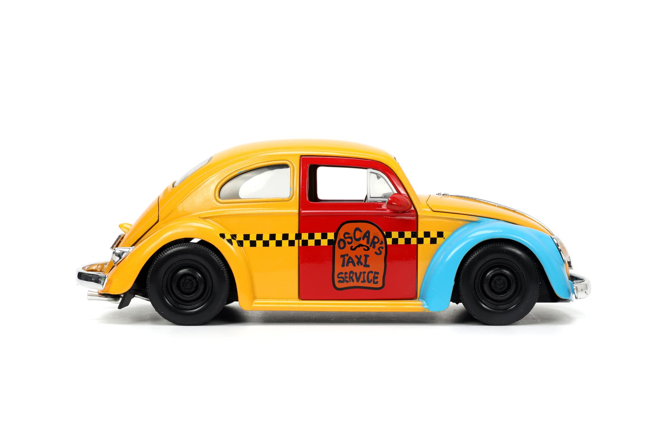 Jada Toys VW Käfer 1959 mit Figur Oscar aus der Sesamstraße - bunter Volkswagen Beetle (16,5 cm) aus Metall, für Auto-Sammler und Fans der Sesamstraße ab 8 Jahre