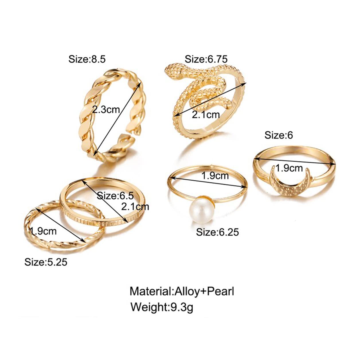 Stackable Rings Set - Style 9