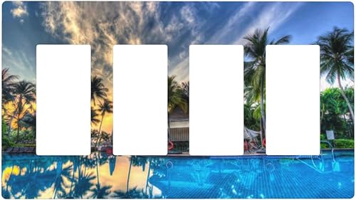 Miniatura 79 de Turquesa Aqua Teal Flower Floral Girasol Daisy Dahlia 2 Gang interruptor de interruptor de luz Cubierta de pared Placa de pared Mariposa Mujer Niña