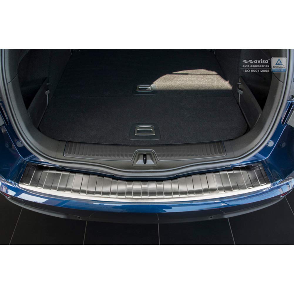 CHROMEMASTER | Protezione paraurti Posteriore Compatibile con Renault Talisman Grandtour 2016- ; Acciaio INOX spazzolato, Argento opaco; Protezione paraurti protegge la vernice del paraurti dai graffi