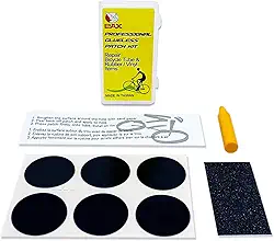 PAX Kit de reparo de perfuração de pneu de bicicleta com adesivo sem cola, papel areia, caneta marcadora, exposição em caixa de armazenamento portátil para estrada, montanha e bicicletas BMX, ATV.