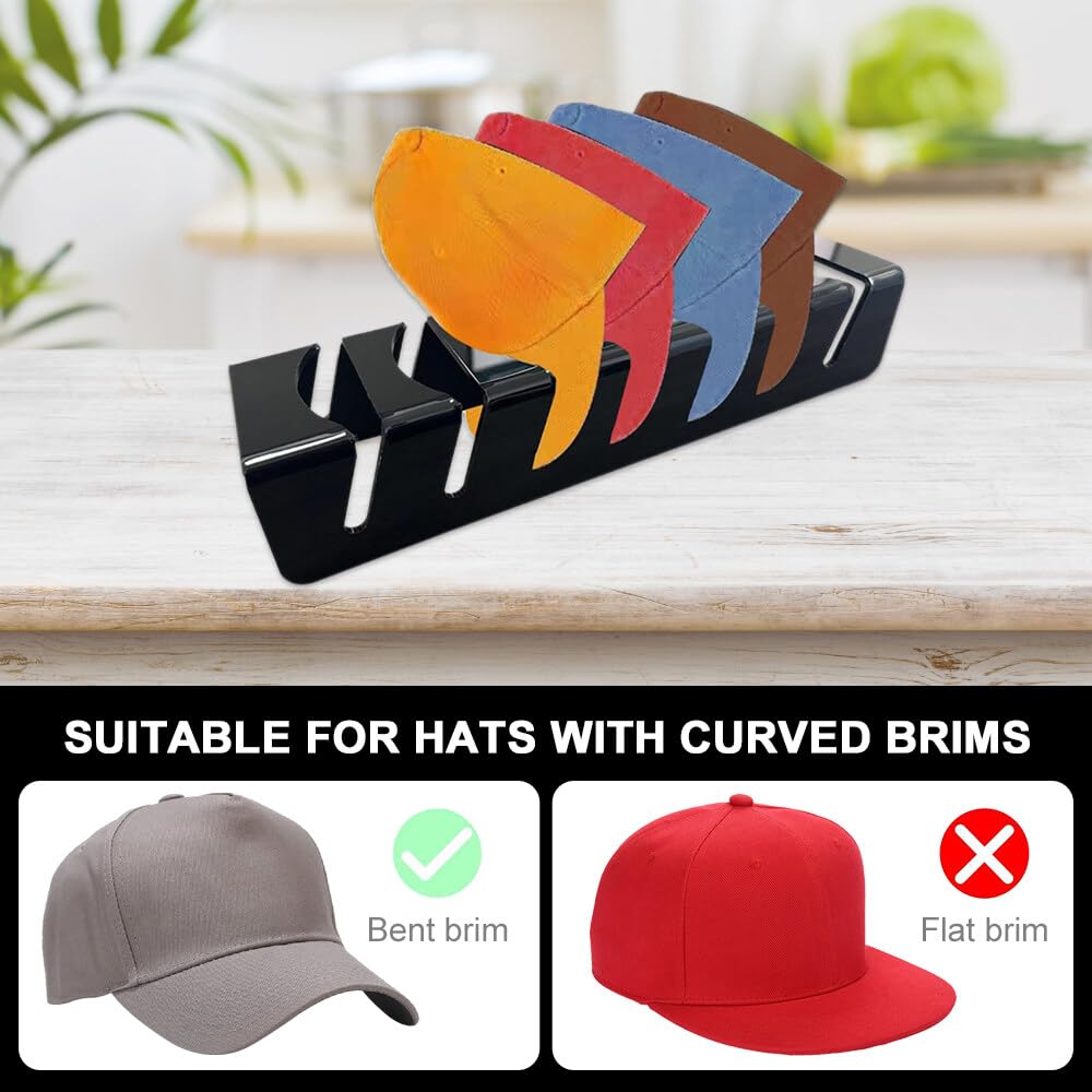 Porte-casquettes à 7 fentes, présentoir de casquette de Baseball, porte- chapeau en acrylique transparent, Organization de placard de maison, support de rangement de casquettes, décoration de magasin