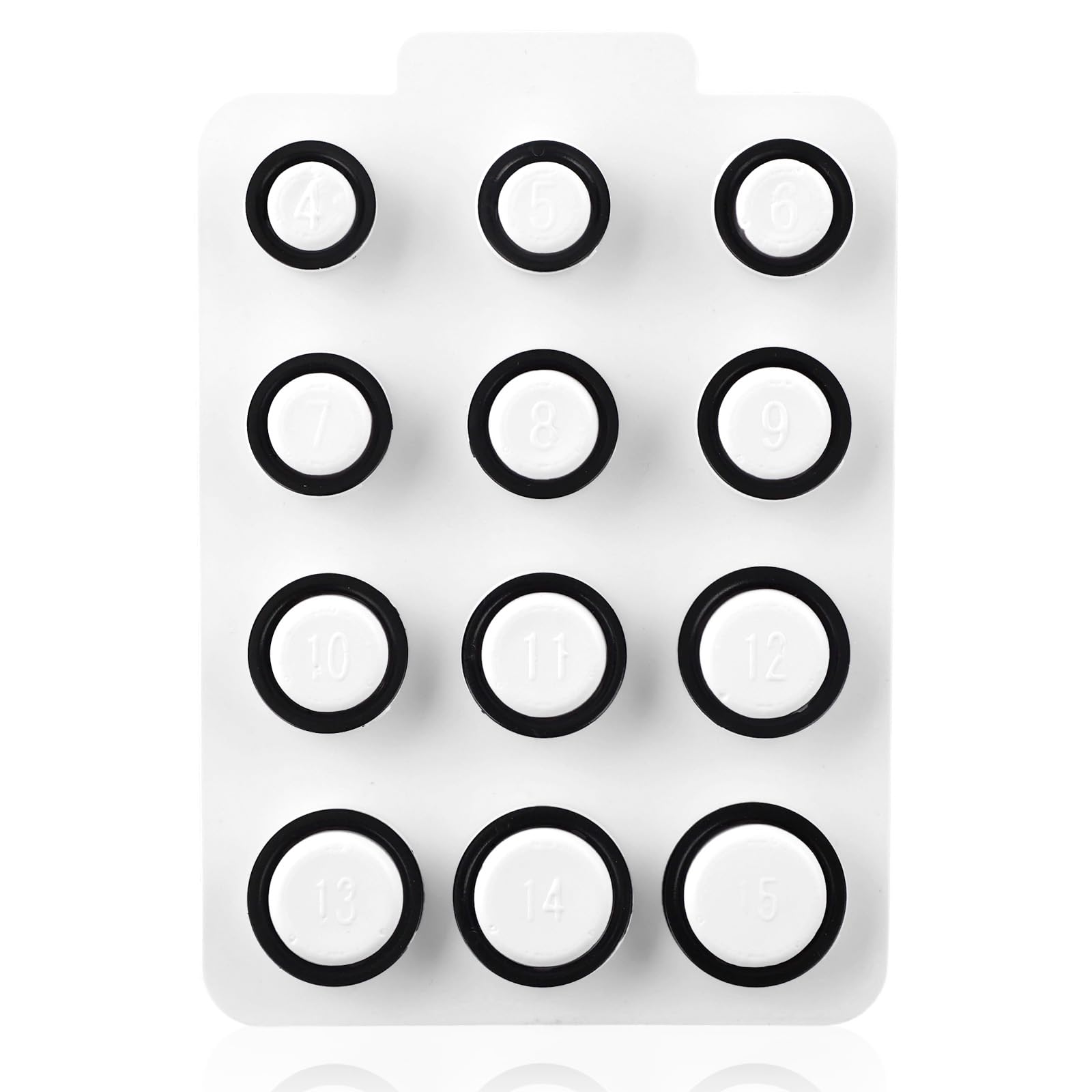 Kit di Dimensionamento Anelli 4-15, Strumento Misura Dita Preciso (Nero)