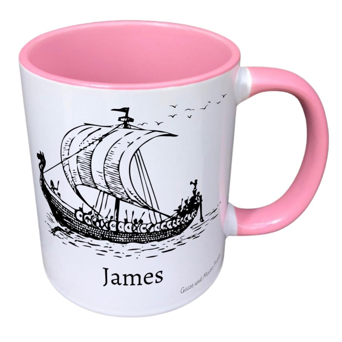 Personalised Viking Mug Gift - Present for Viking Lovers - Gifts for Historians - Personalised History Mug - Country Style Mug (Yellow)