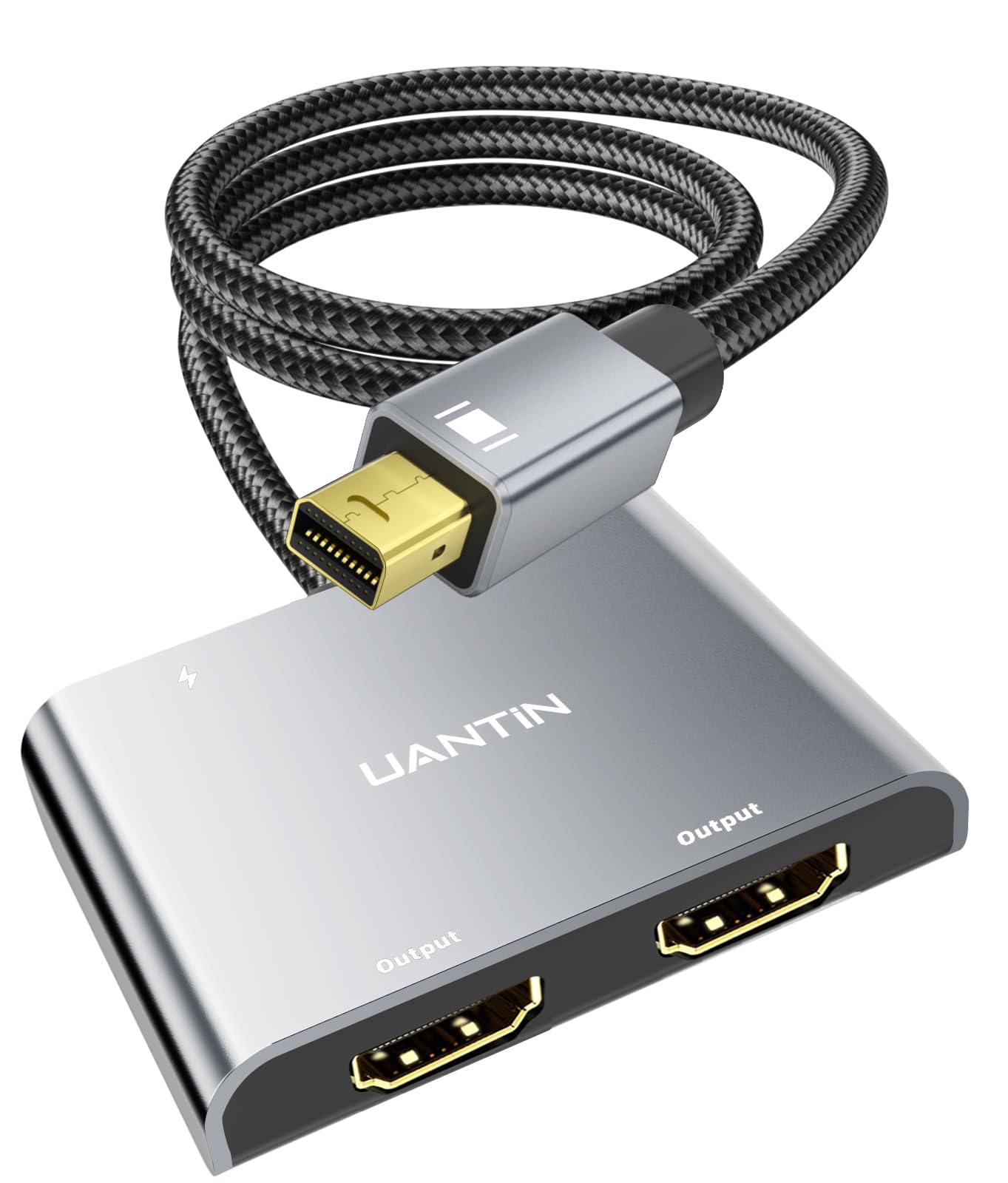 UANTIN Adaptateur Mini DisplayPort vers double HDMI, 4K 60 Hz compatible Thunderbolt 2