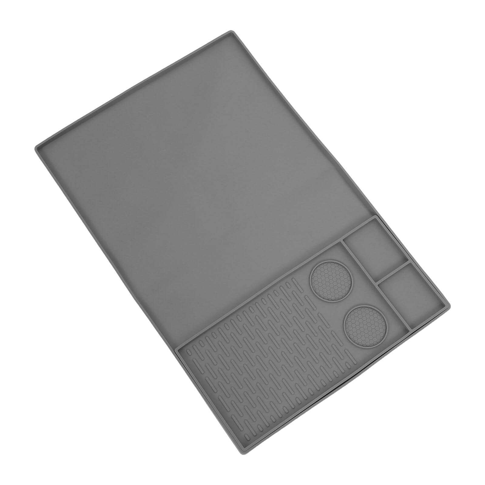 Alfombrilla de silicona para cafetera de encimera Beaupretty de diseño gris