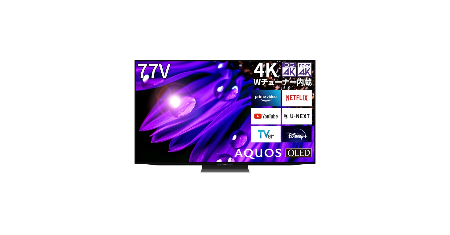 Amazon.co.jp: シャープ 77V型 有機EL テレビ AQUOS OLED 4T
