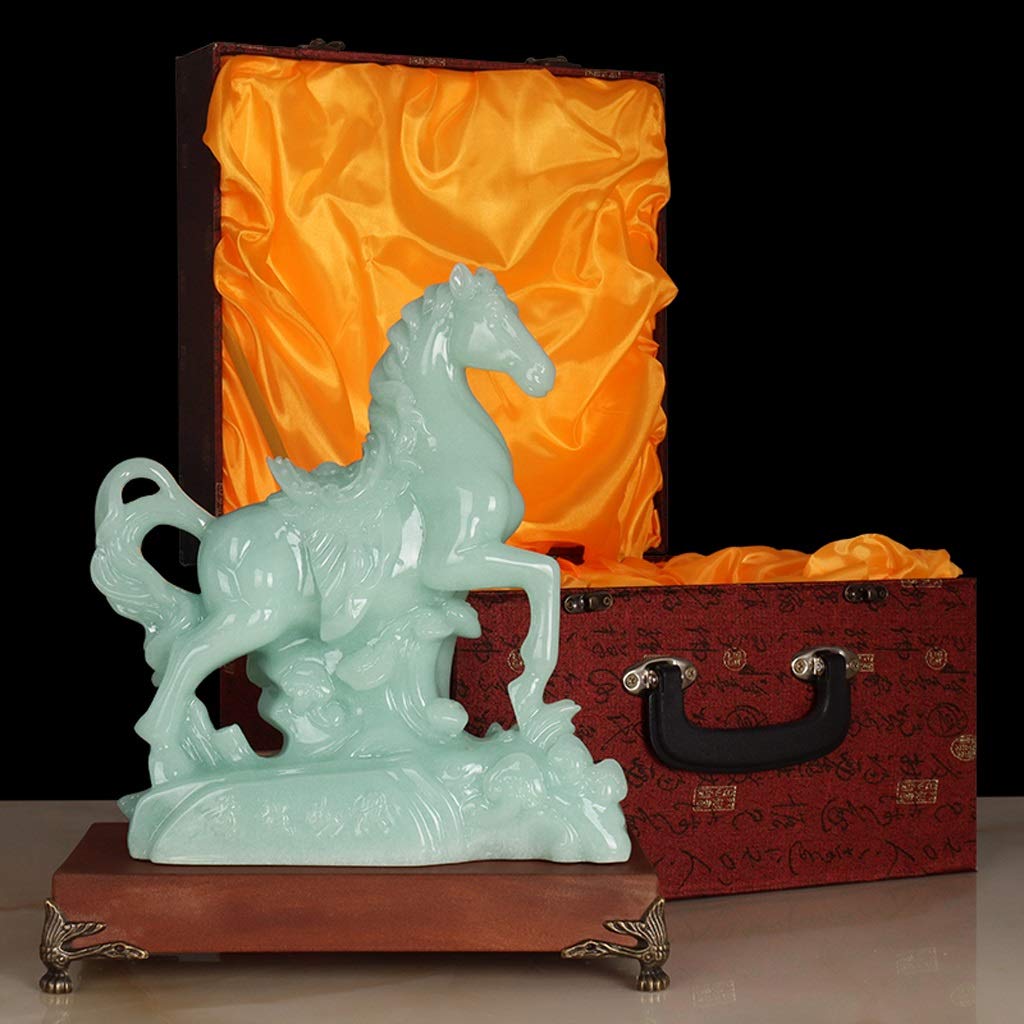 For escritorio, oficina, hogar, familia, colección de adornos abstractos, regalos, figuras, estatuas de regalo artísticas for decoración del hogar, estatuas de Buda, adornos de caballos del zodíaco ch