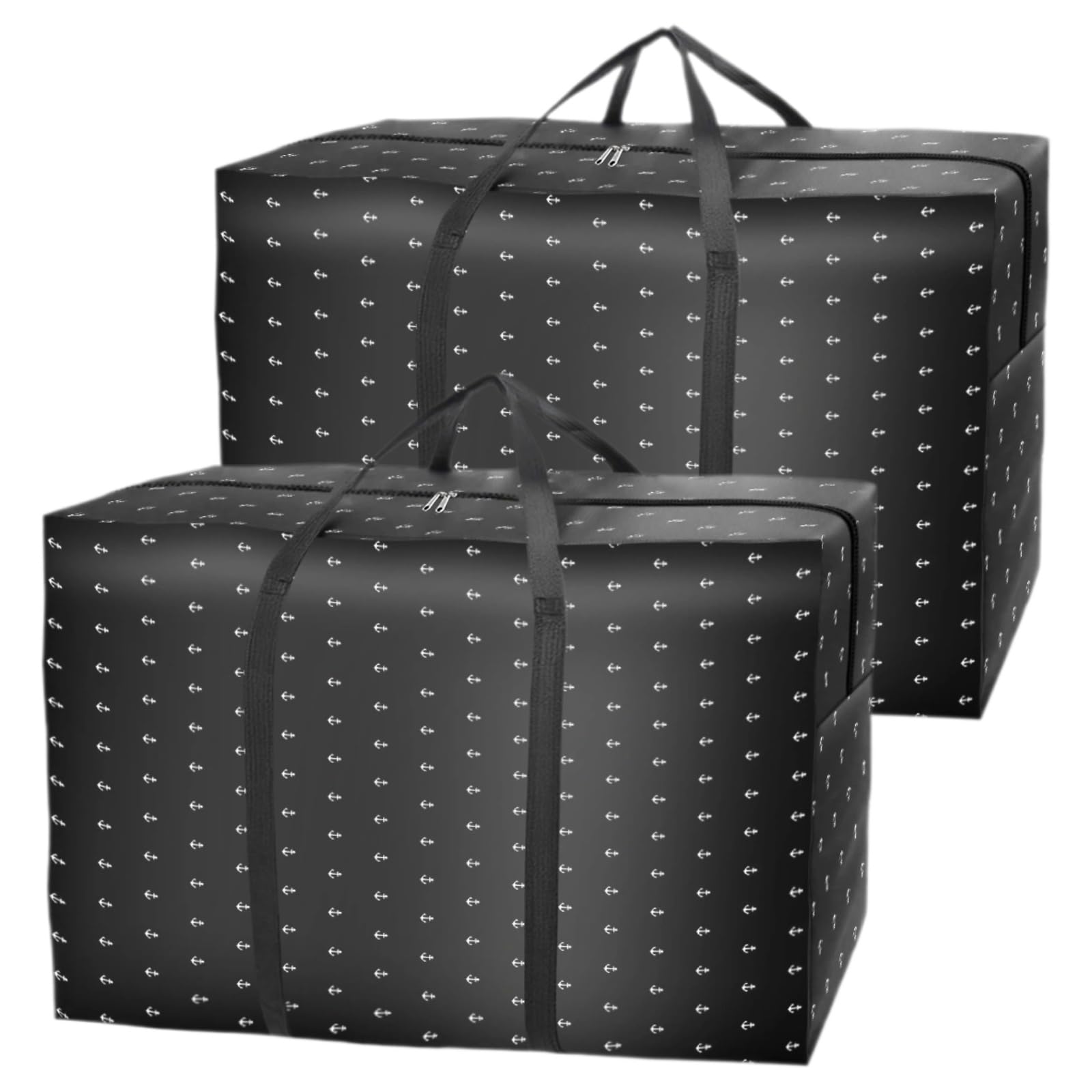 2 Stück 140L extra große Umzugstaschen – robuste, wasserdichte Aufbewahrungstaschen aus Oxford-Gewebe mit Reißverschluss – faltbare Transporttaschen für Umzug, Reisen, Camping, Uni & Festtagsdeko