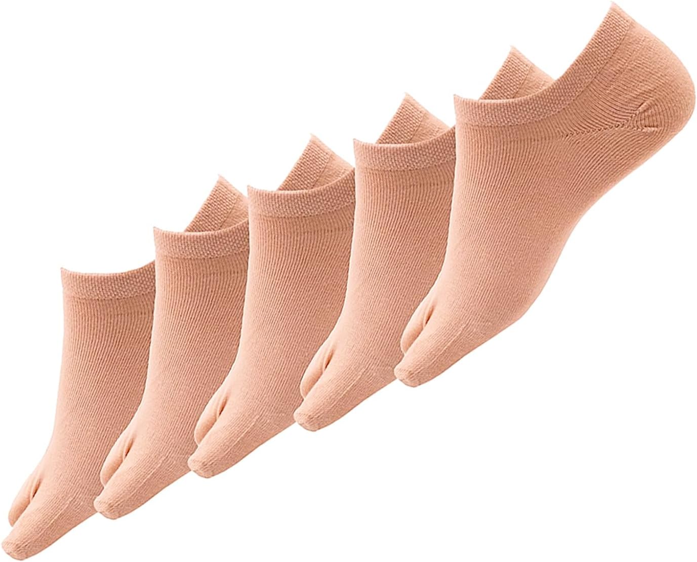 FOOTPRINTS Women Thumb Organic Cotton Ankle Length Socks | Pack Of 5 Pairs | Beige |, Assorted