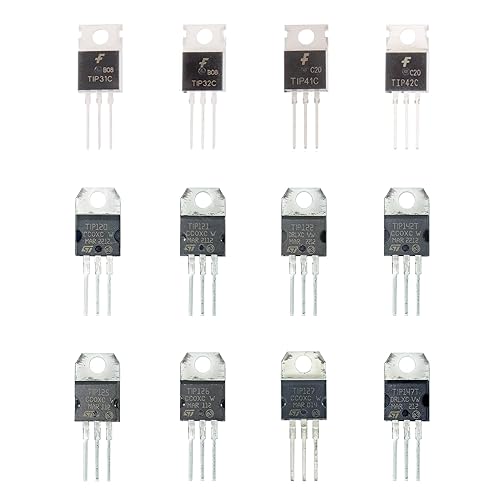 Miniatura 2 de 12 valores 54 piezas Darlington Transistores de potencia bipolar TIP31C TIP32C TIP41C TIP42C TIP120 TIP121 TIP122 TIP125 TIP126 TIP127 TIP142T