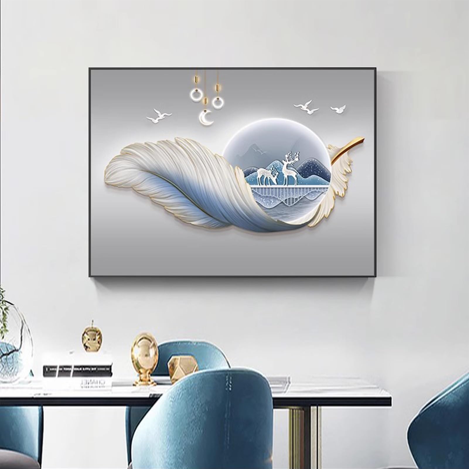 Copertura Decorativa Moderna del Contatore Elettrico Quadro Copri Quadro Elettrico Coperchio Contatore Elettrico Decorativo Quadro Copri Contatore(C,45x35cm)