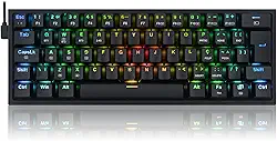 Teclado Mecanico Gamer Redragon Pro RGB Preto Switch Marrom - K616-RGB-B