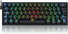 Teclado Mecanico Gamer Redragon Fizz Pro, RGB, Wireless, Switch Azul - K616-RGB-B (PT-BLUE) - Preto