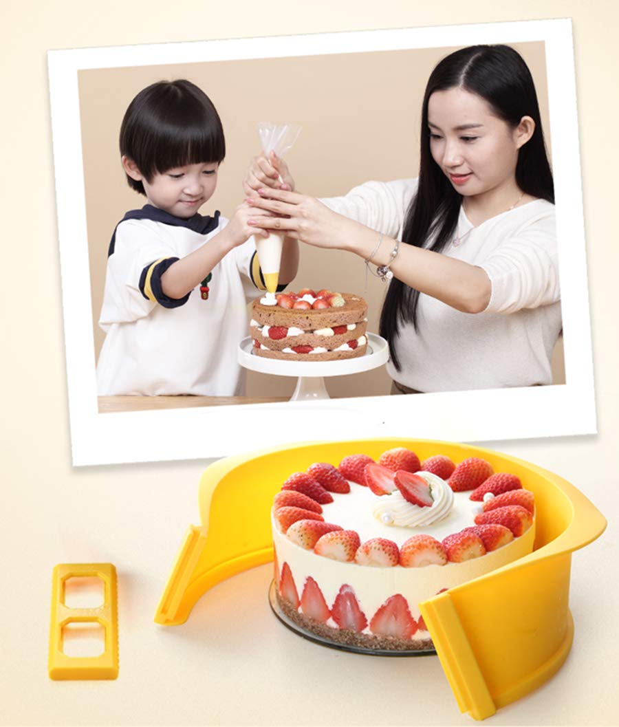Runde Kuchenform zum Backen, Springform mit Glasboden, abnehmbarer Ring, auslaufsichere Silikonform in Lebensmittelqualität für den Ofen