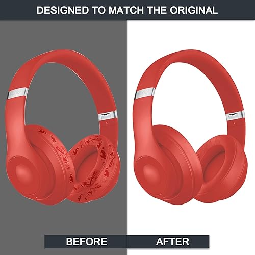 Miniatura 6 de Almohadillas de repuesto para auriculares Beats Studio 2 y Studio 3 con cable e inalámbricos, almohadillas de repuesto para auriculares con