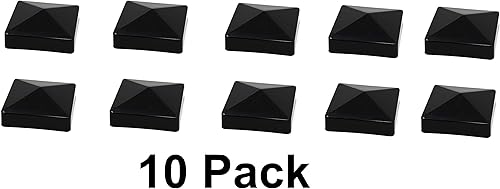 Miniatura 2 de Pyramid True - Tapa de vinilo de plástico para poste de valla de 4 x 4 pulgadas (3.937 in x 3.937 in), color negro o blancomúltiples cantidades (10,