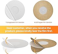 Vista 7 de Tapete para Tocadiscos de Acrílico para Tocadiscos de Vinilo Antiestático con Bajo Más Fuerte y Definido, Blanco