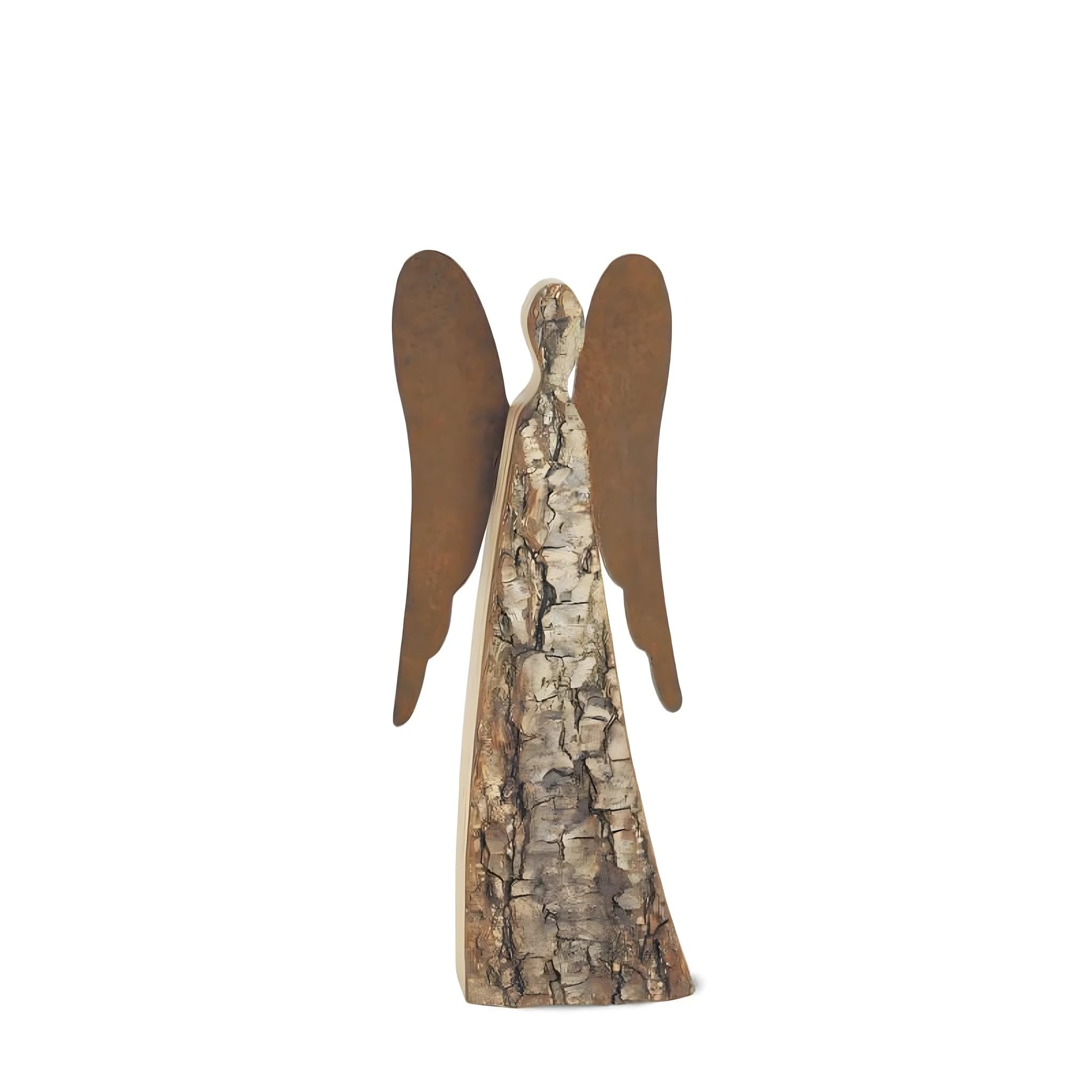 Dolfi | Angel in Bark Wood 30 cm 30 cm | Natural Wood in Val Gardena | Nativity Figure