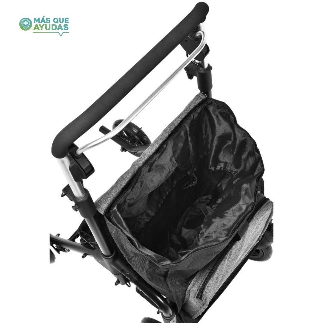 Urban Rollator de aluminio Basket XL, para Ancianos Rollator, Ajustable de 99 a 105 cm, 4 Ruedas, perfecto para hacer la compra, producto sanitario, con sistema de frenado.