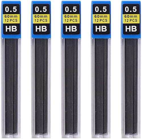 Miniatura 1 de Recambio de lápiz Accesorios de escritura, 5 unidslote, lápiz automático de 0.012 in, 0.020 in, 0.028 in, 0.035 in, lápiz mecánico para estudiantes