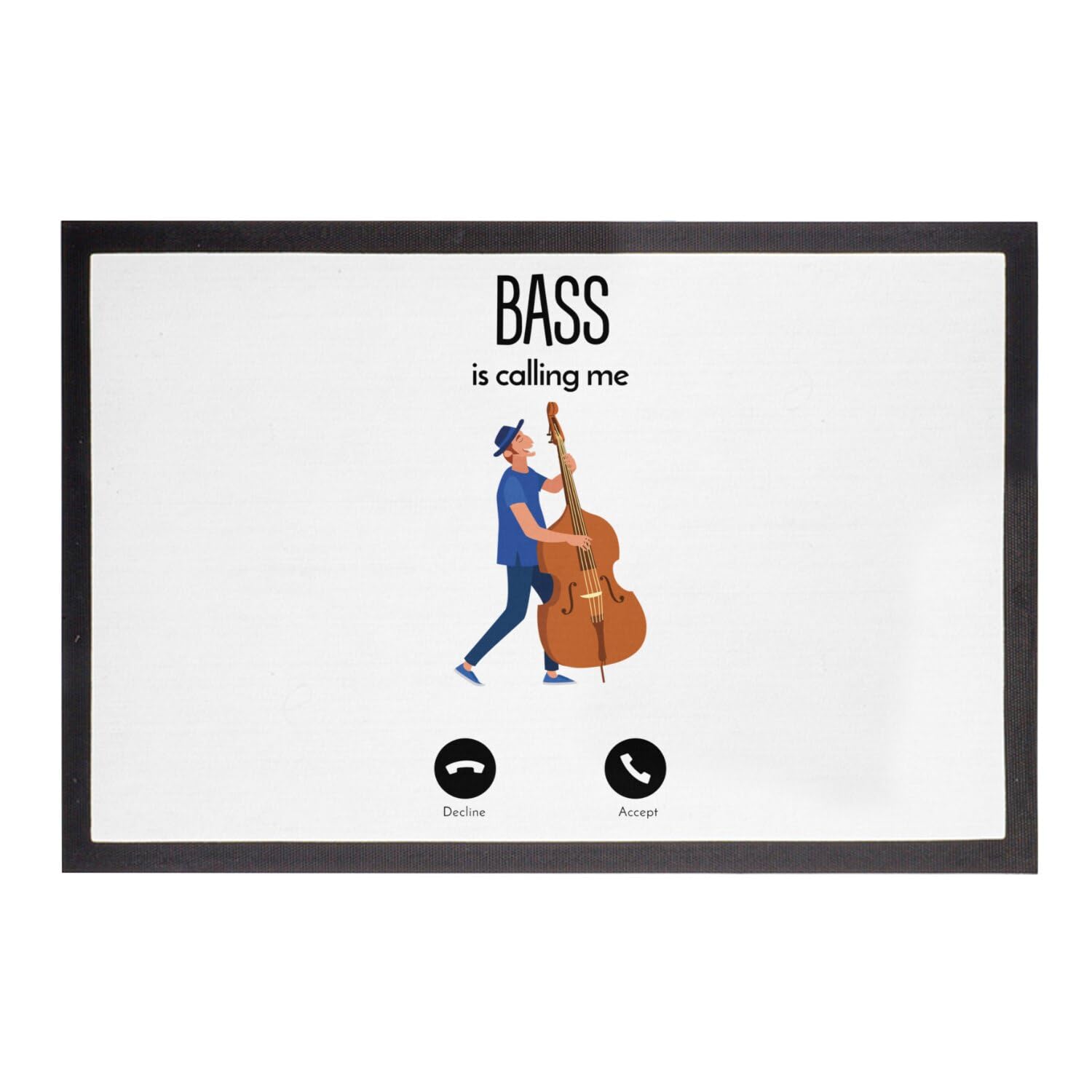 Paillasson Blanc sur le thème Jazz pour l'entrée de votre studio de musique