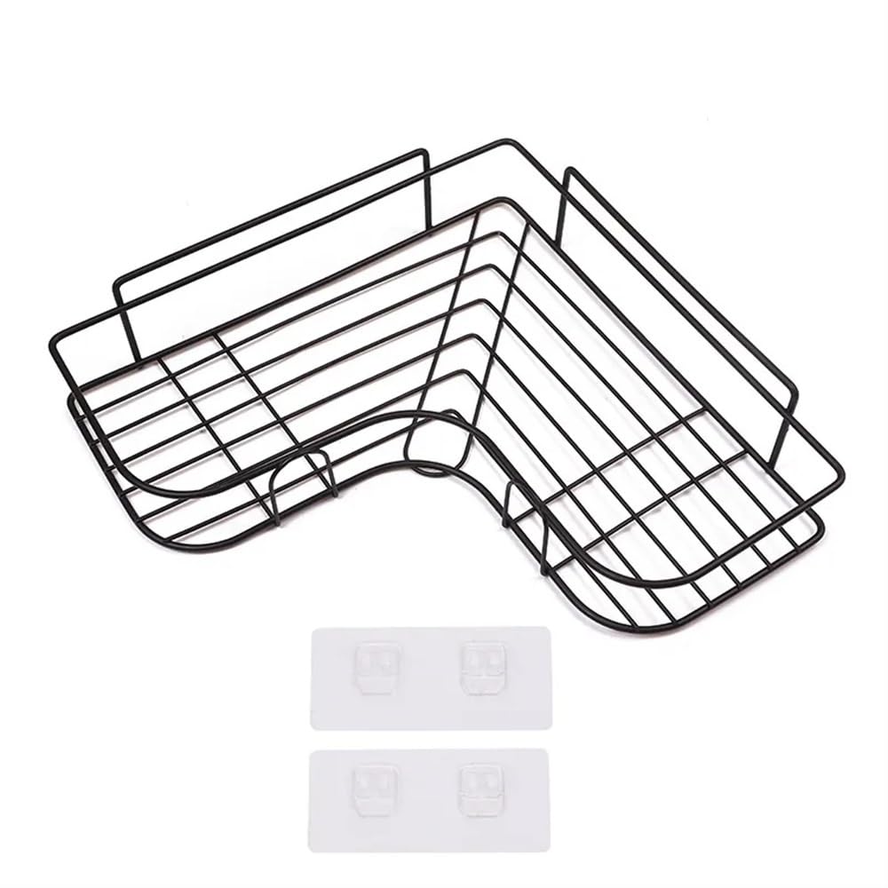 Ruiseawing 2 Pack Adhesive Corner Shower Caddy Shelf Basket Rack Rust Proof Stainless Steel Bathroom Shelf Shampoo Holder