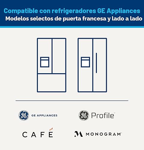Miniatura 6 de GE XWFE - Filtro de agua para refrigerador, filtro de repuesto original, certificado para reducir el plomo, azufre y más de 50 impurezas, reemplaza