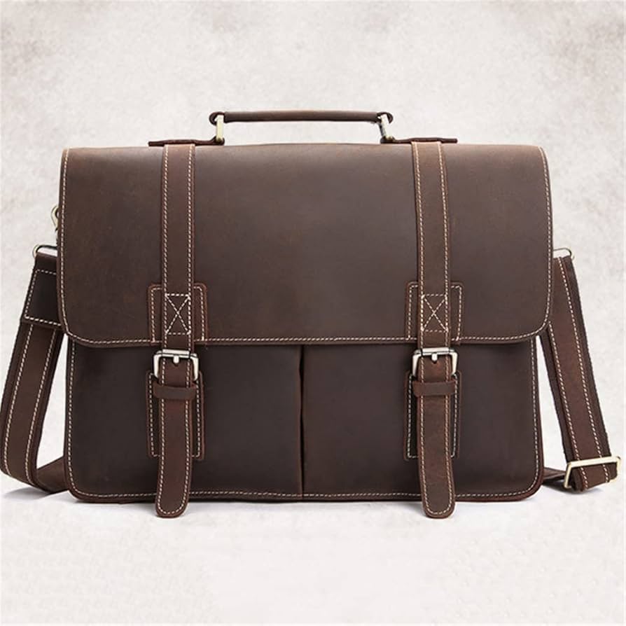 Amazon.co.jp: ヴィンテージ本革メンズブリーフケースビジネスバッグ