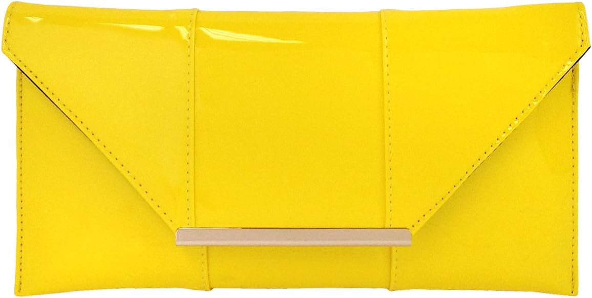 JNB Faux Patent Leather Envelope Candy Clutch