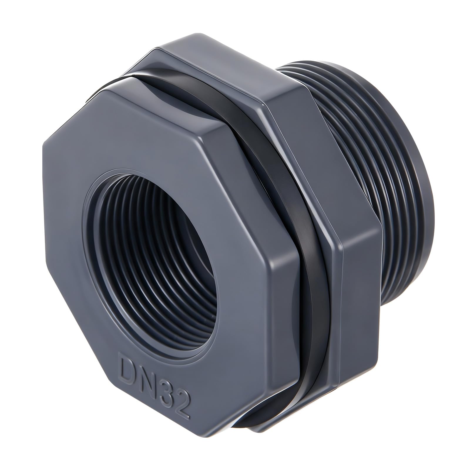 1 Pcs 1-1/4 Inch Bulkhead Fitting PVC Npt Tank Connector