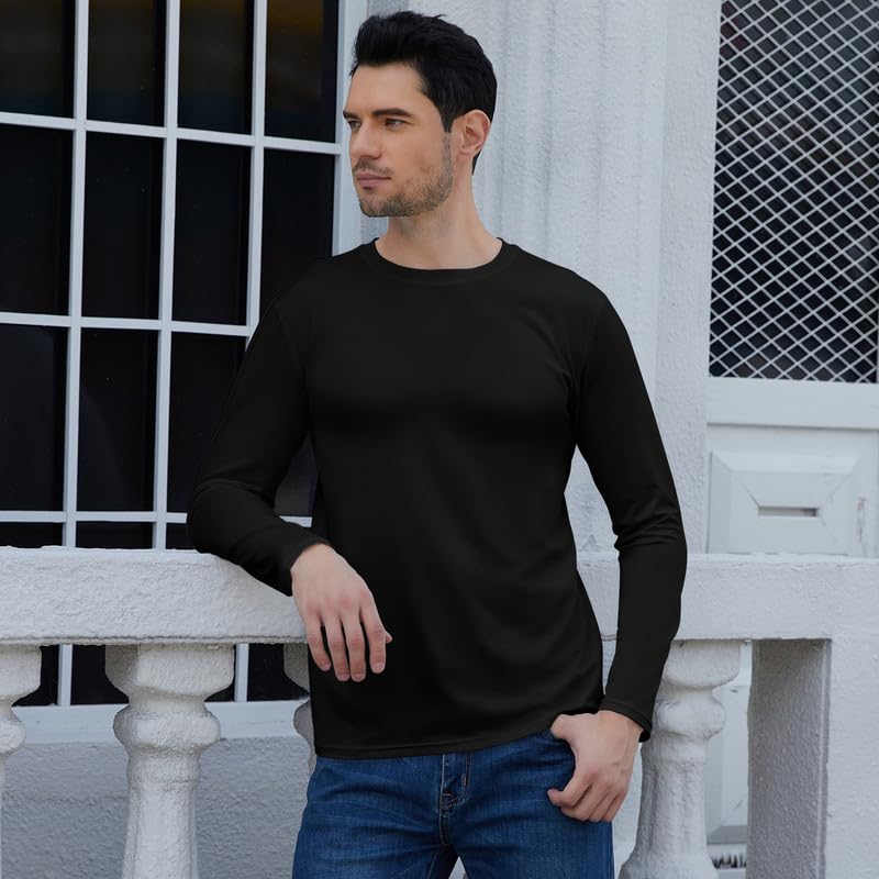 SIMIYA Mens Thermals Long Sleeve Undershirt Warm Fleece Lined Base Layer Thermal Tops Long John Shirts for Men - image 4