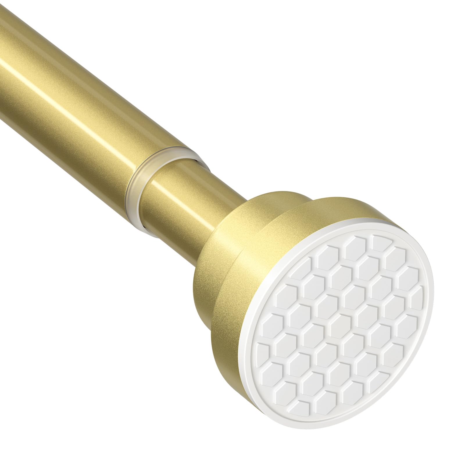 Gold tension rods 31-77inch tension curtain rods no drill curtain rods for windows