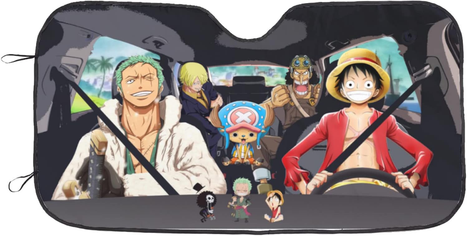 Anime Foldable Car Windshield Sun Shades Universal Fit 51.2" X 27.5"Keep Your Vehicle Cool, Uv Sun and Heat Reflector Car Truck SUV-S