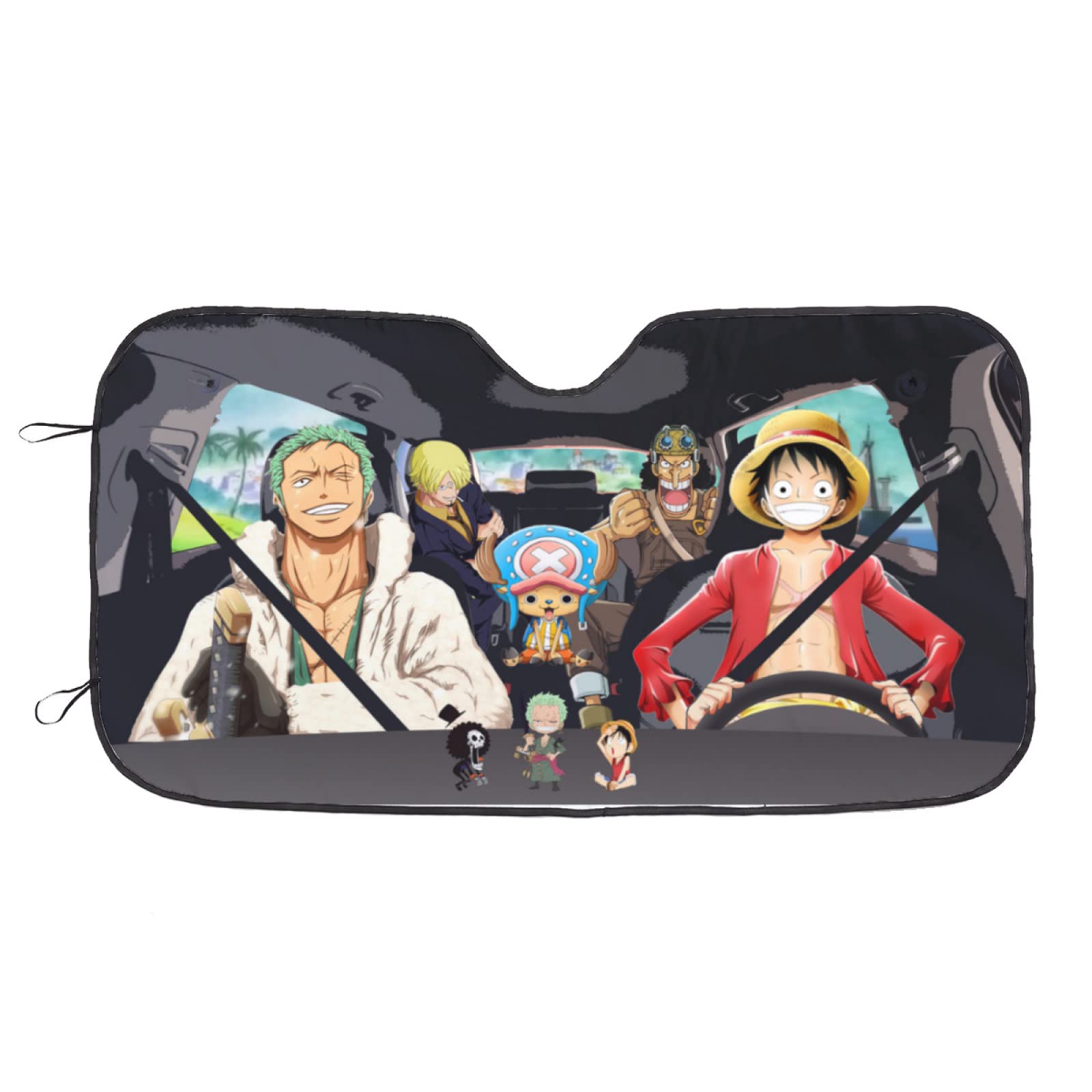 Anime Foldable Car Windshield Sun Shades Universal Fit 51.2" X 27.5"Keep Your Vehicle Cool, Uv Sun and Heat Reflector Car Truck SUV-S