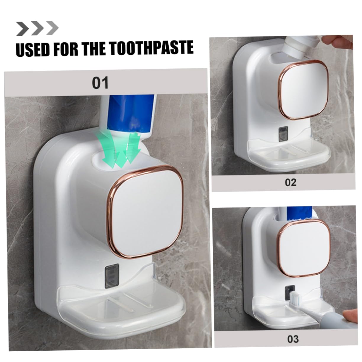 Gatuida Distributeur De Dentifrice Automatique Mural Squeezette Électrique Pour Salle De Bain Porte-dent Et Support Pratique Pour Tube De Installation Facile Sans Perçage Design Innovant