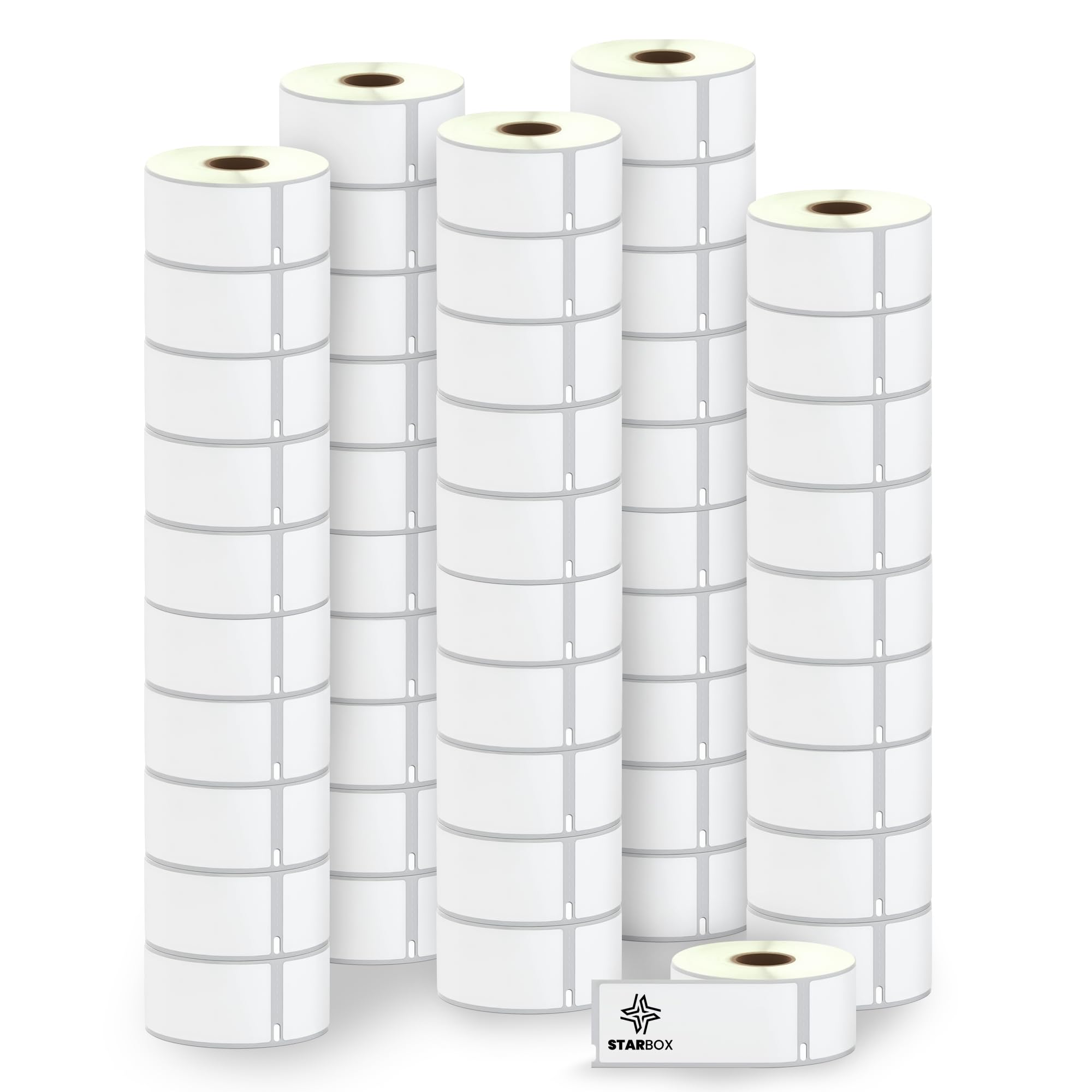 STAR BOX - Rotoli 50 etichette compatibili con Dymo 99012 Autoadesivo 36mm x 89mm con stampanti Labelwriter e Seiko Large Address LabelWriter 450 e 4XL (50)