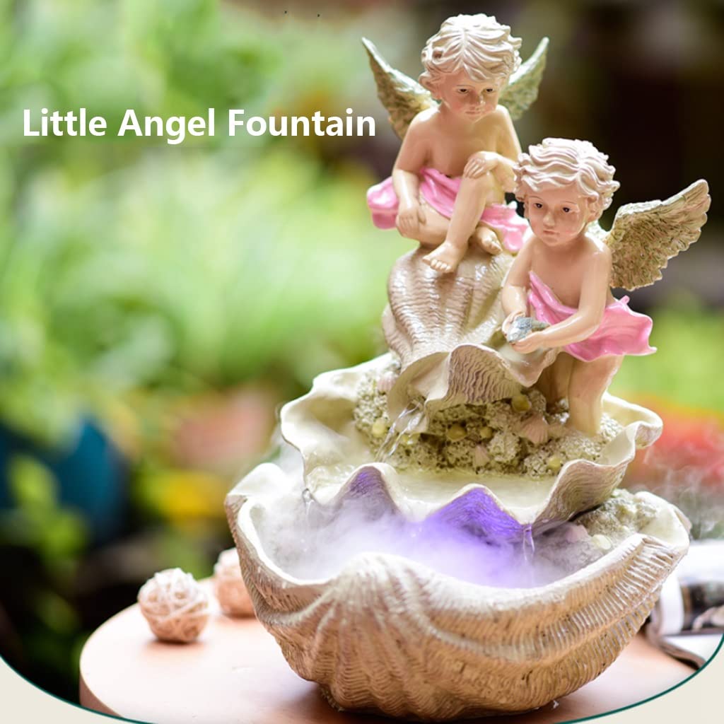 Amazon.co.jp: かわいい卓上噴水の天使のスタイリングのミニ