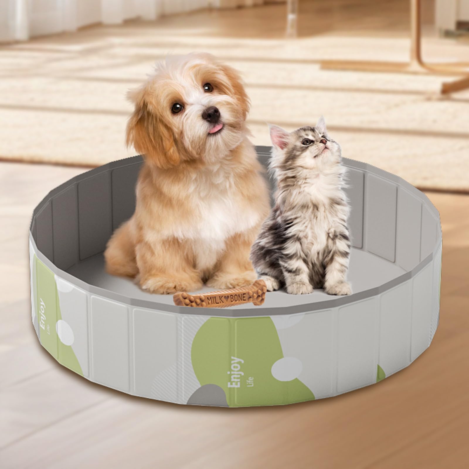 Hundepool Klein,bañera Plegable De PVC para Perros,Piscina De Perros Piscina De Remo De Perros Plegable,Piscina para Niños Piscina Plegable,bañera Portatil Perro-B||100CM