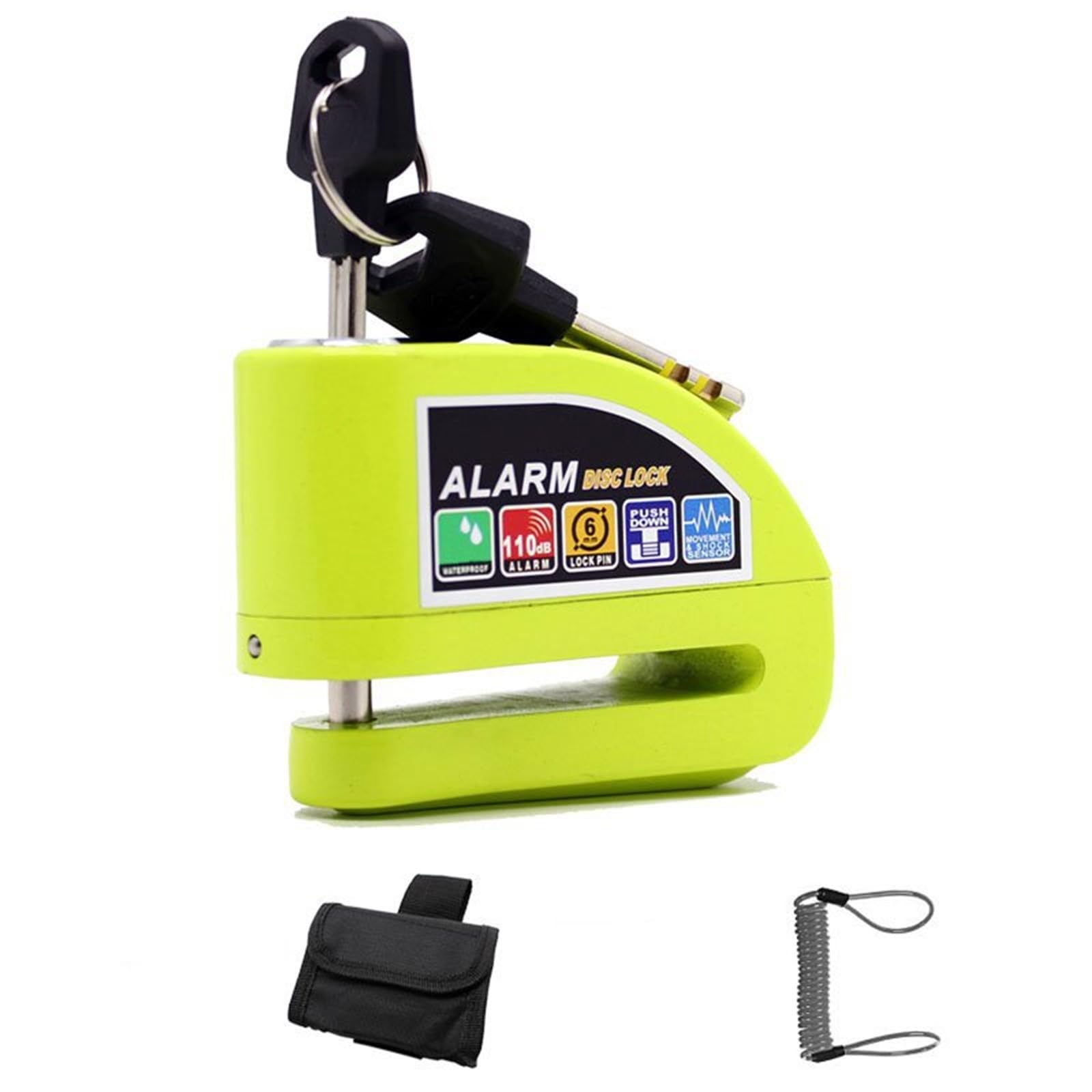 Antifurto Per Moto Con Allarme Da 110 DB, Antifurto Per Moto, Antifurto Per Freni A Disco, Antifurto Per Ruote E Sirena Di Sicurezza