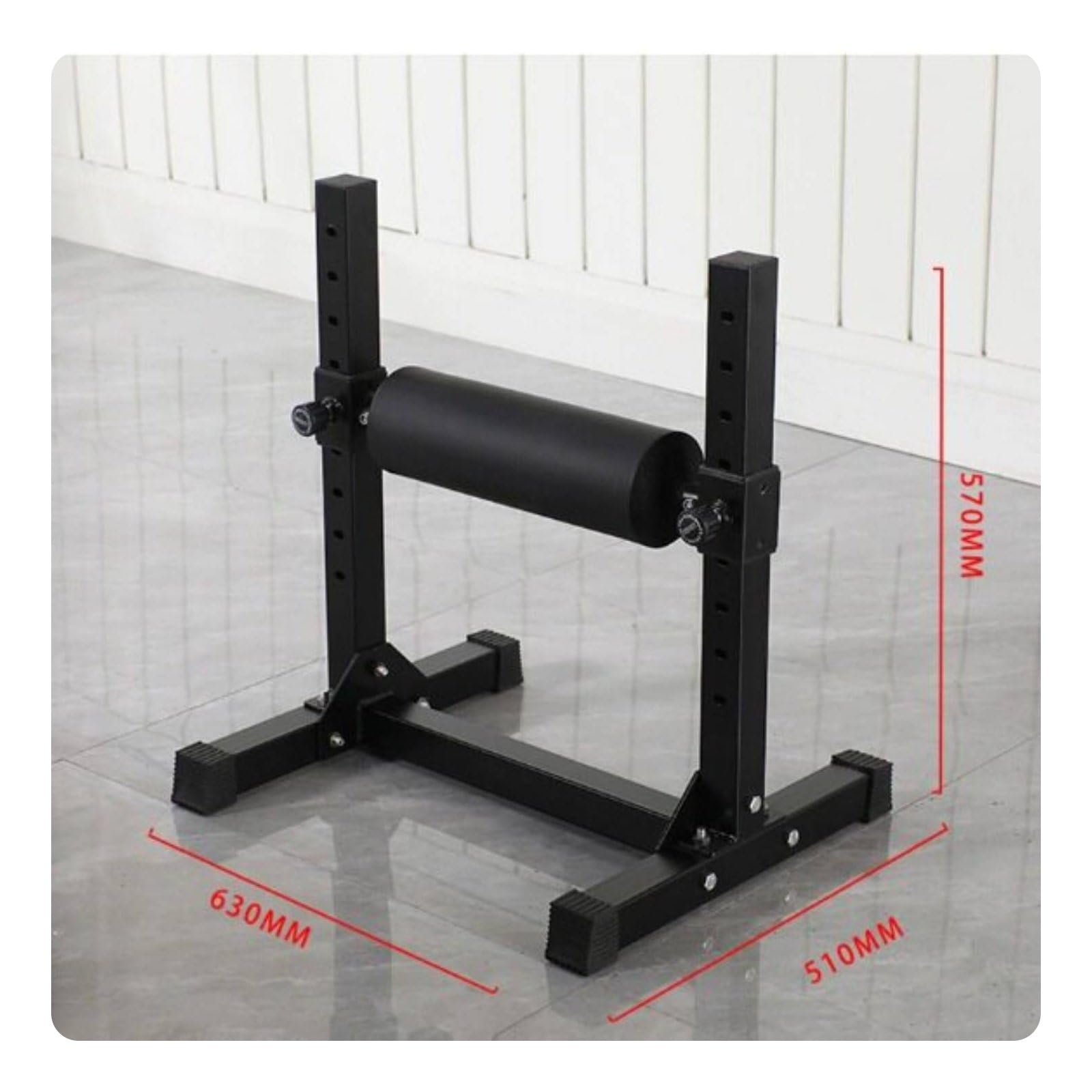 Trainings Squat Rack Bulgarischer Split Squat Ständer Beintraining Stabilitätstrainer aus Stahlrahmen mit Schaum für Kontrollierte Unilateralübungen, Stiftentriegelung Einstellbar