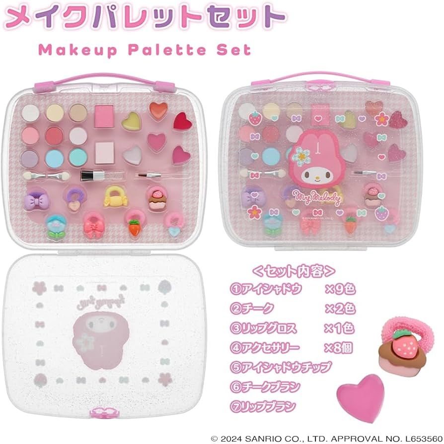 2016年サンリオ マイメロディ ファンデ アイシャドウ チーク アイライナー Qoo10] サンリオ マイメロディ ＆ クロミ てんしとあくま