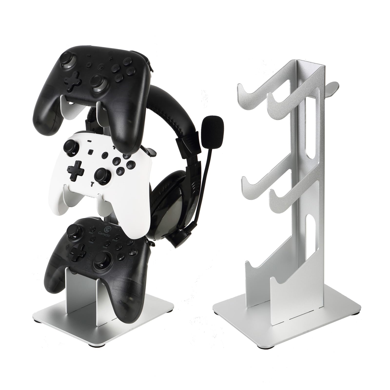 Aifiuroo Controller Holder 3 Tier Controller and Headset Aluminum Stand for Gaming Desk Stronger Snap-on Construction Hanger for