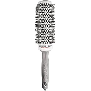 Olivia Garden Ceramic + Ion Speed XL - Extra-Long Round Thermal Hair Brush - Not Electrical - Professional Blowout Brush for Normal to Thick Hair