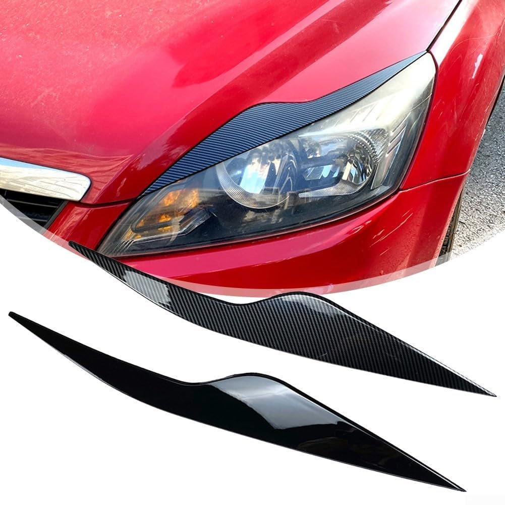 Palpebre Faro Sopracciglia Trim in fibra di carbonio nero ABS modanatura esterna per Ford Focus MK2 2008-2011
